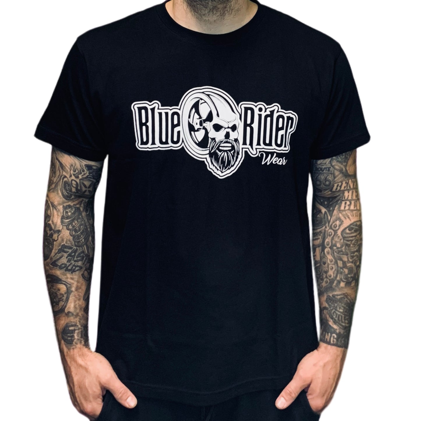 Blue Rider Wear T- Shirt Skull Schwarz