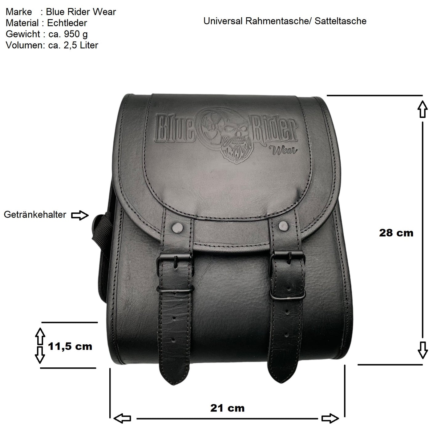 Night V- Rod Muscle Rahmentasche Seitentasche Satteltasche aus Echtleder