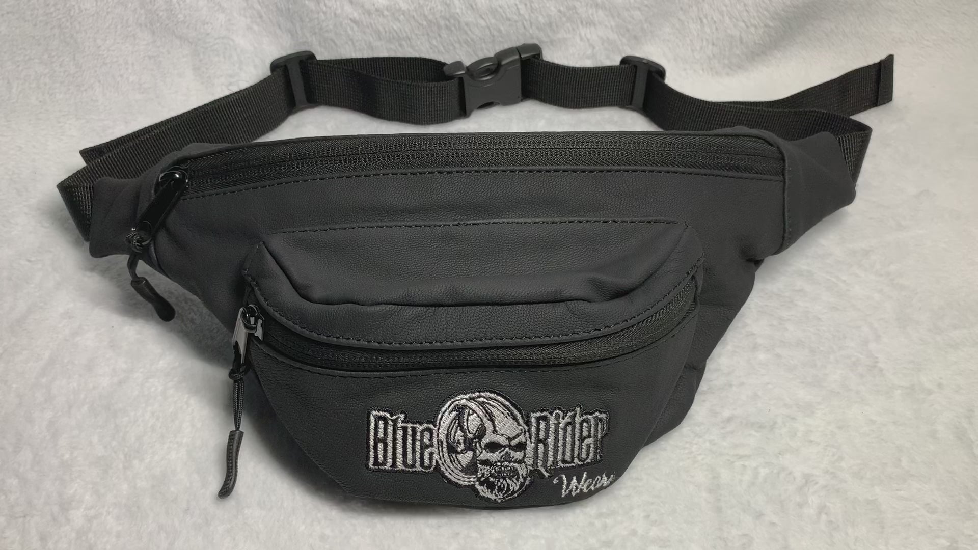 Blue Rider Wear Leder Gürteltasche Schwarz