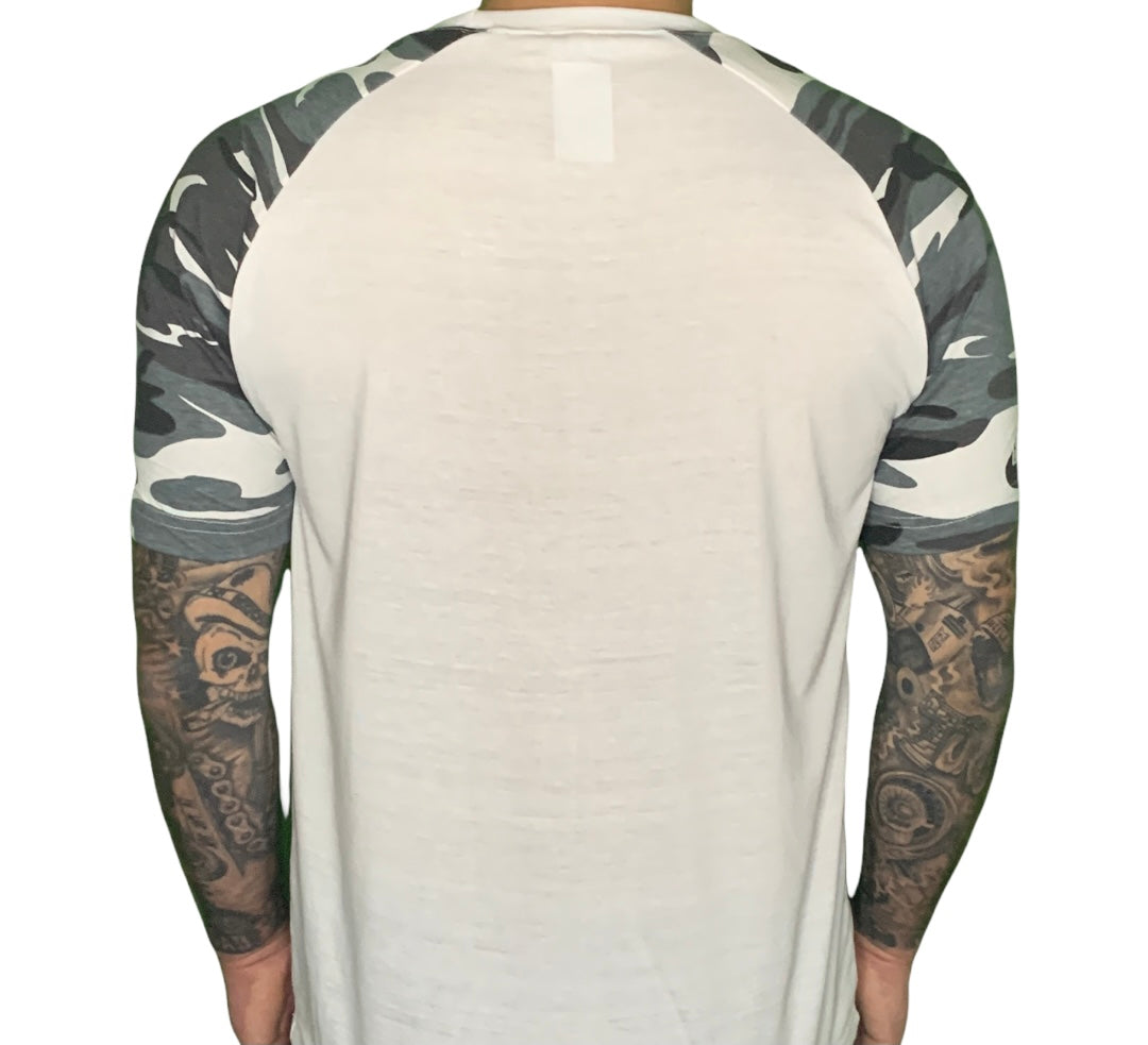 Camouflage T- Shirt Motorrad Biker Shirt Custom Crew Skull Motor