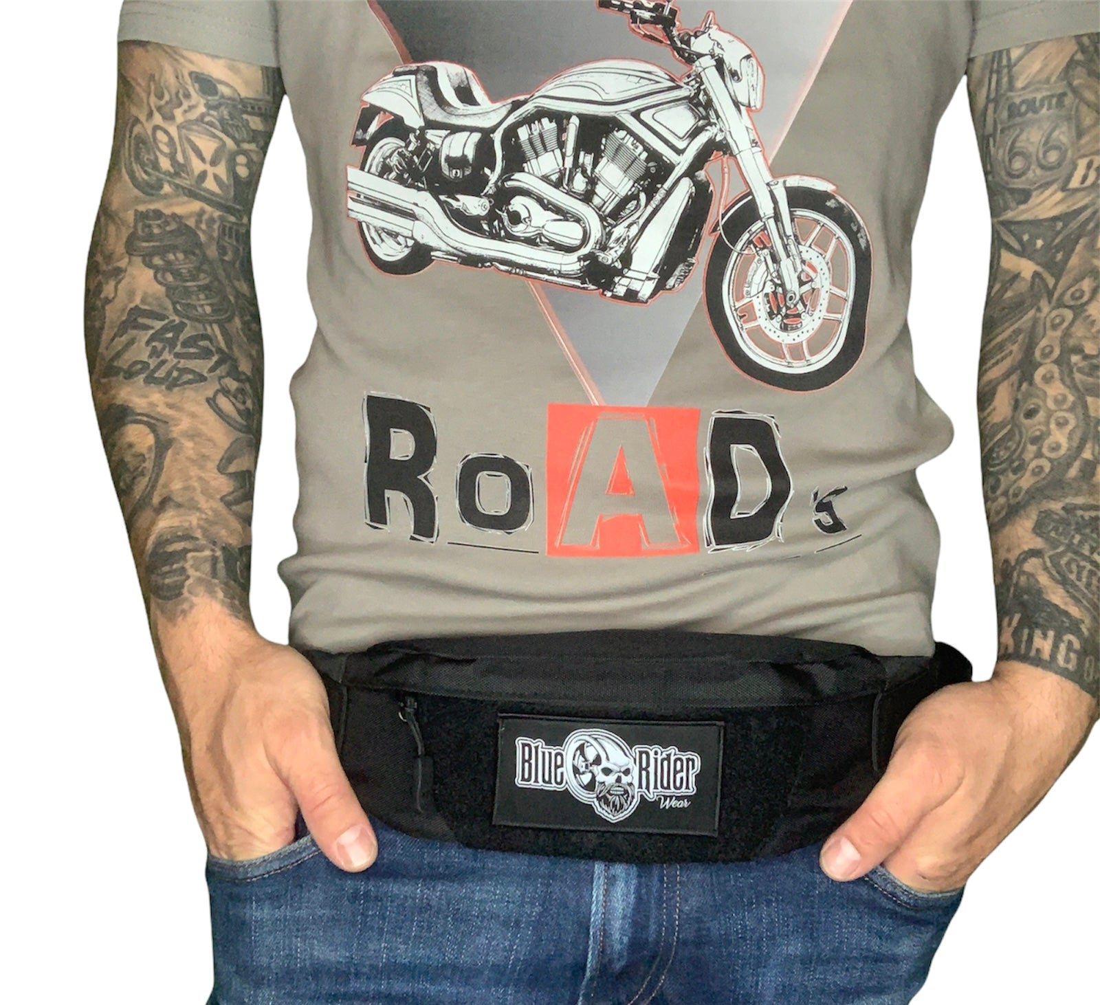 Blue Rider Wear T- Shirt King of The Road´s Grau