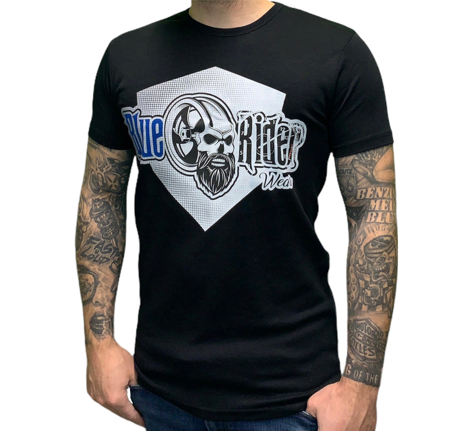 Blue Rider Wear T- Shirt Skull Schwarz