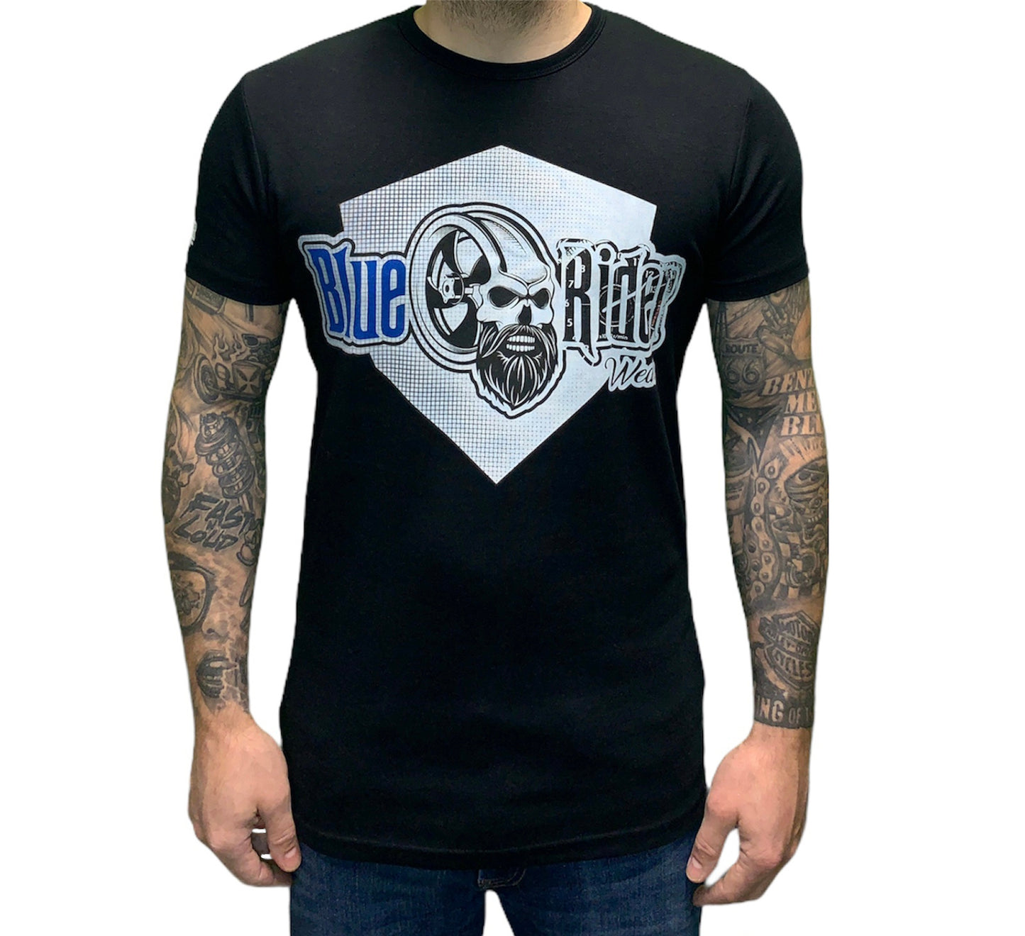 Blue Rider Wear T- Shirt Skull Schwarz