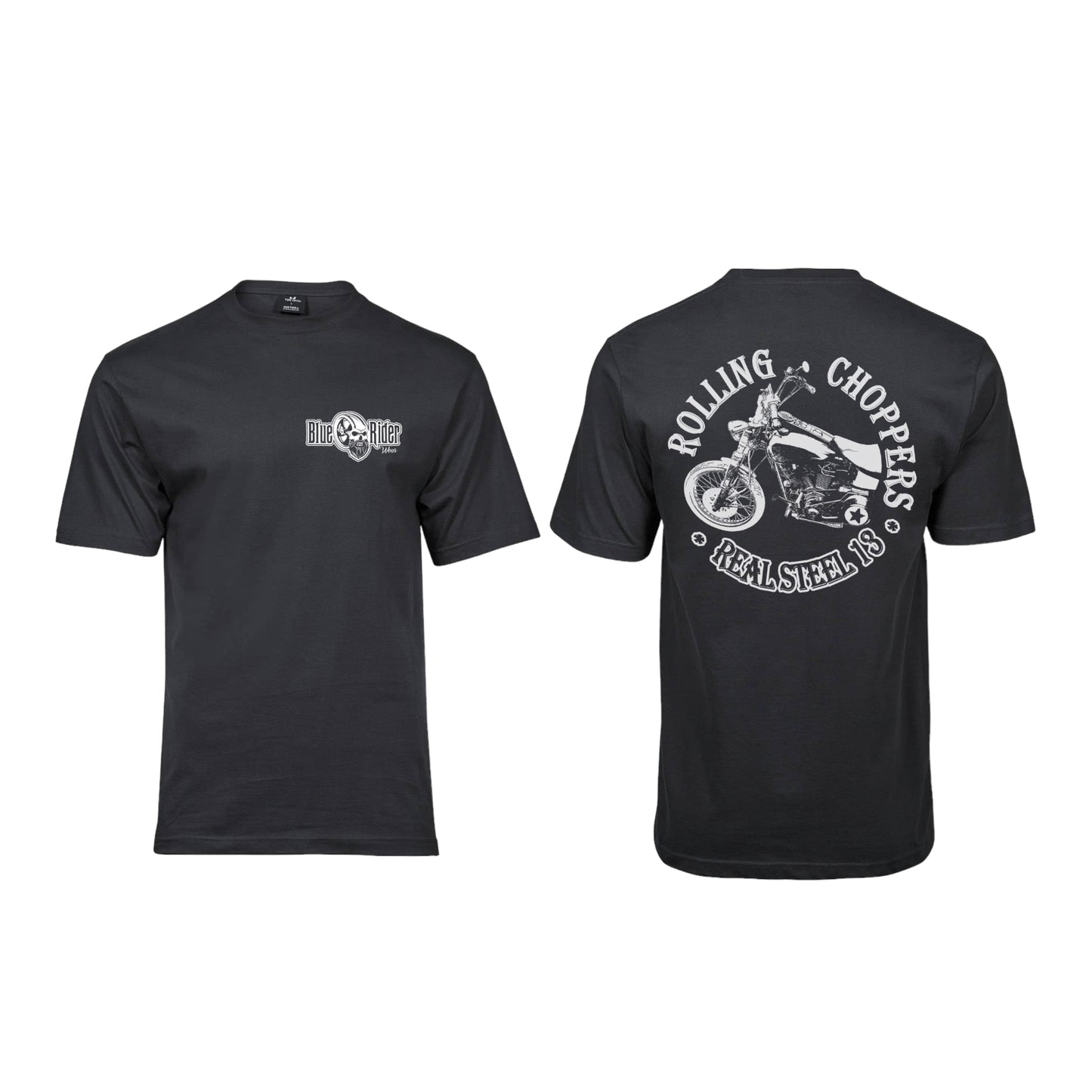 Blue Rider Wear T Shirt Real Steel Softail Schwarz