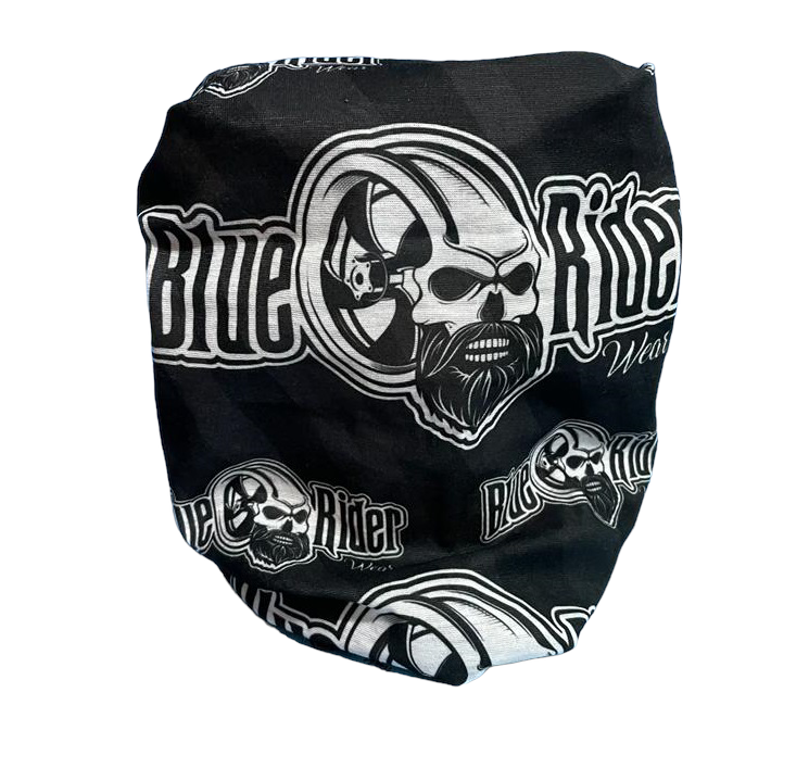 Blue Rider Wear Halstuch Schwarz Skull