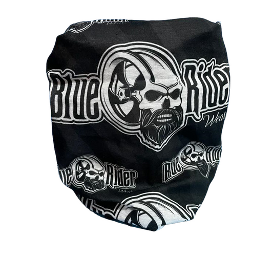 Blue Rider Wear Halstuch Schwarz Skull