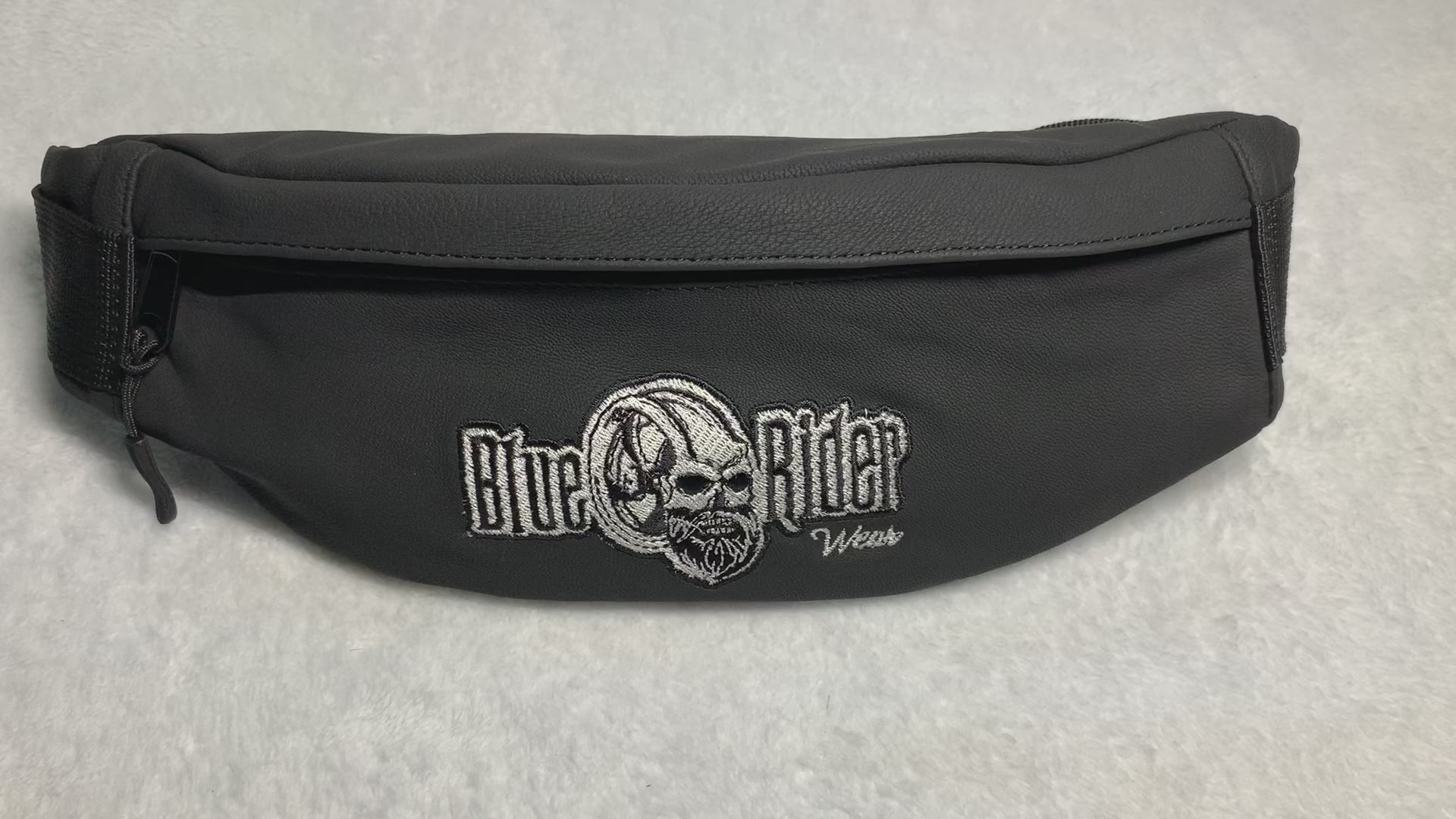 Blue Rider Wear Leder Umhängetasche Schwarz